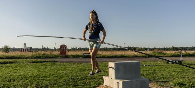 Highwire Team-Balance auf dem Tempelhofer Feld in Coraggio 2
