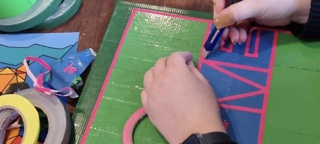Tape Art-Workshop in Zeitreisen 2