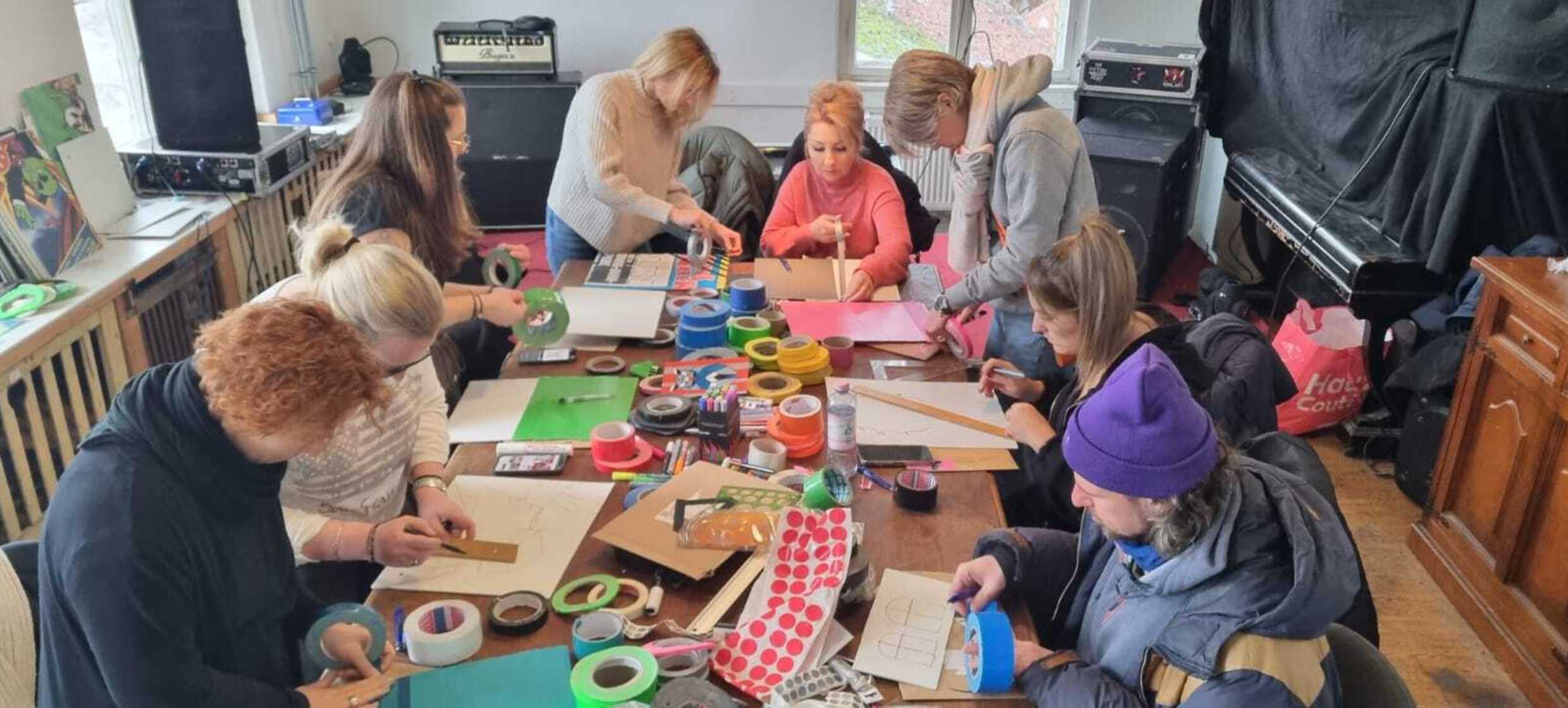 Tape Art-Workshop in Zeitreisen 1