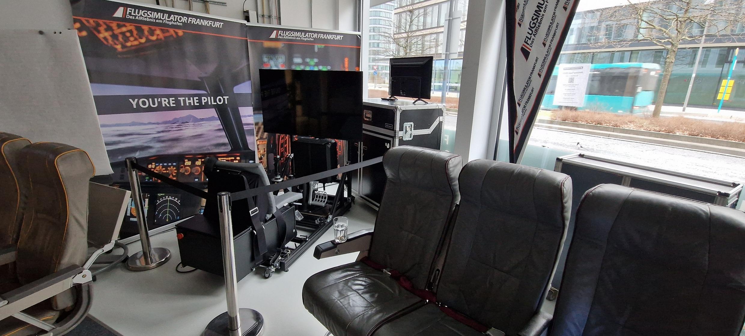 Glühwein-Fliegen im Flugsimulator in Flugsimulator Frankurt AIRlebnis-Flug 1