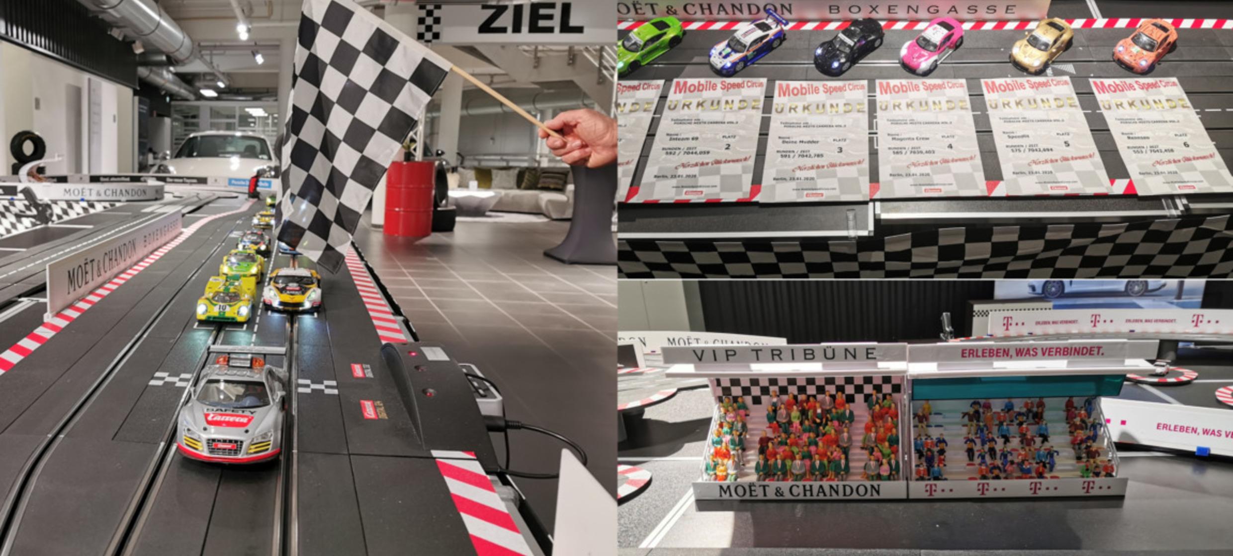 Carrera-Rennbahn im Logenhaus 8