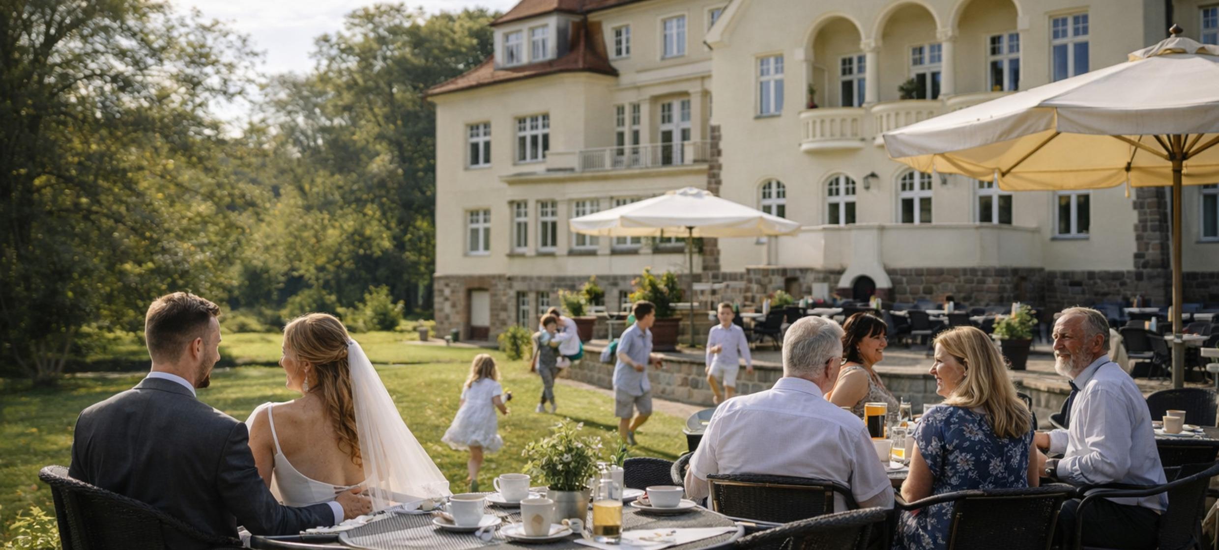 Trauung unter freiem Himmel und Hochzeitsfeier 2