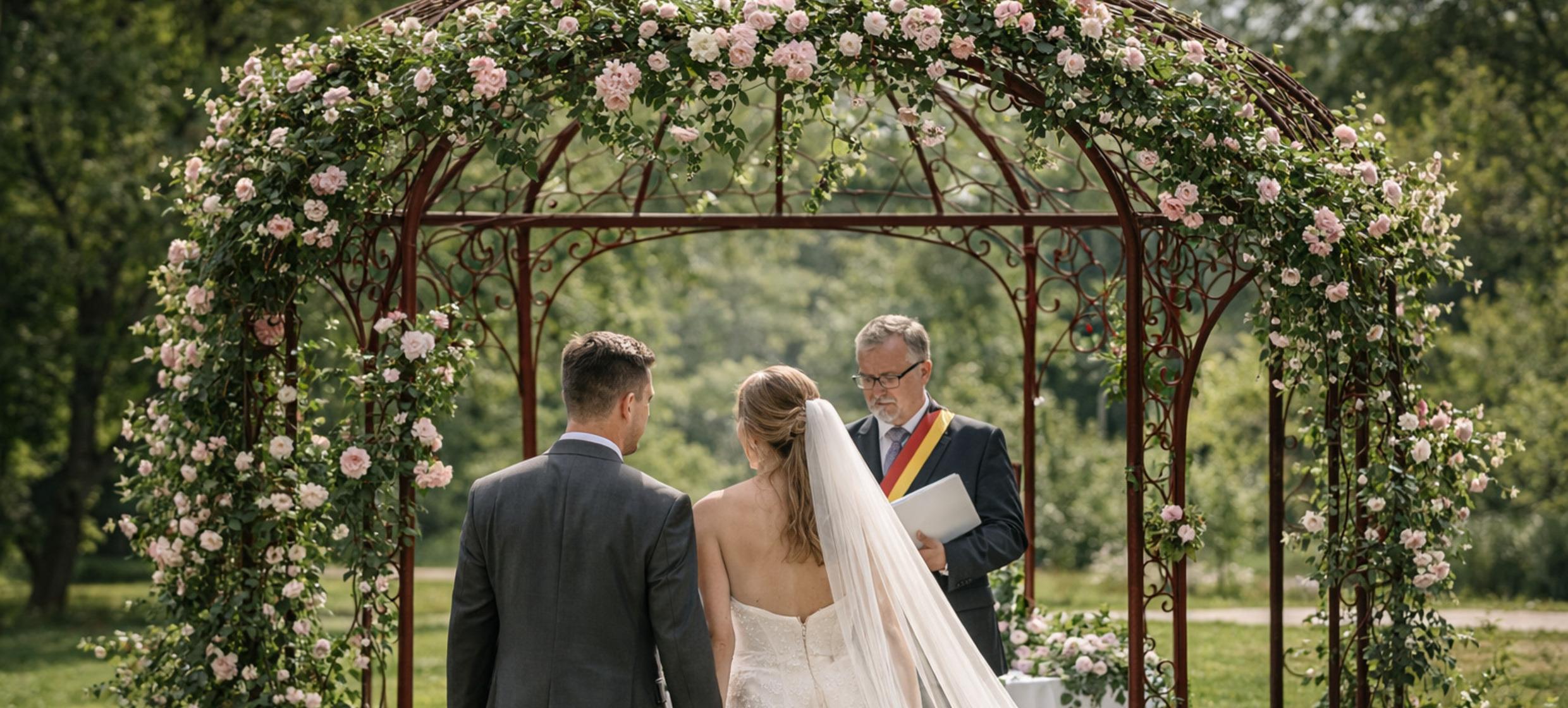 Trauung unter freiem Himmel und Hochzeitsfeier 4