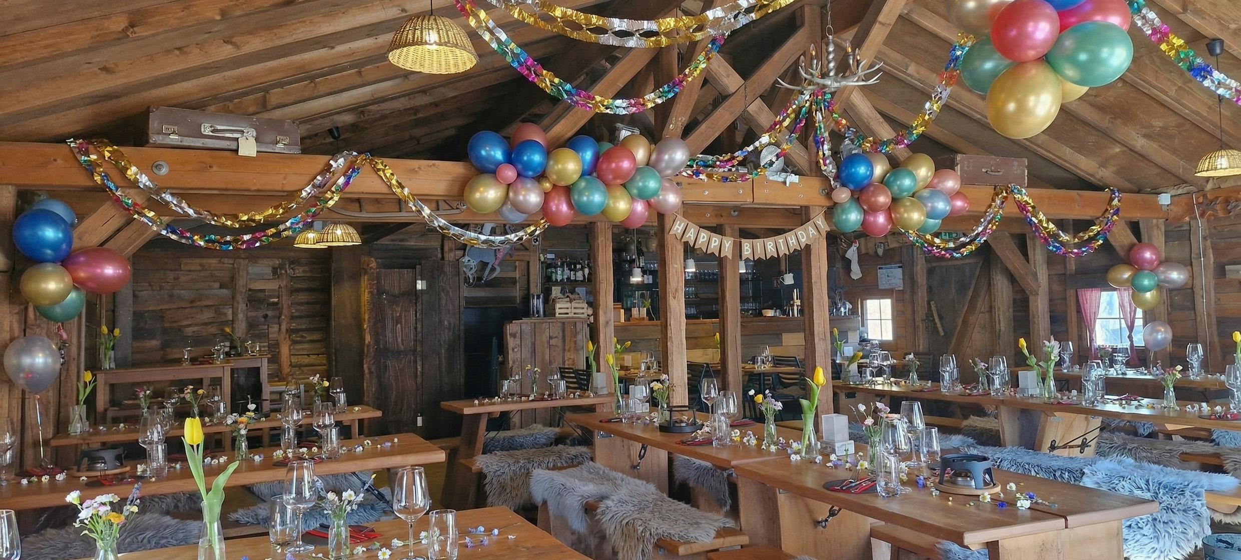 Geburtstagsfeier in der Schwarzen Heidi Fonduehütte 4