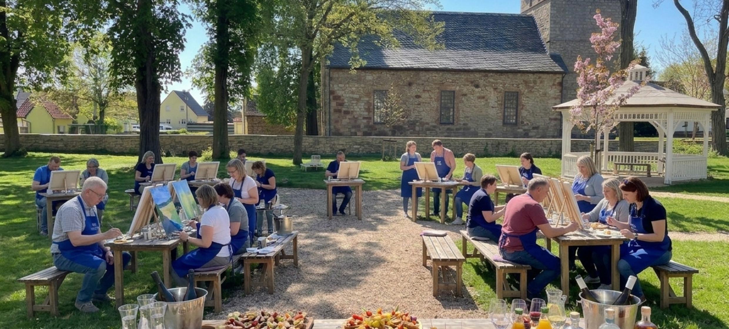 Art & Aperitif mit Picknick im Park - Teamevent in Thüringer Hochzeitspark / Sondershausen 1