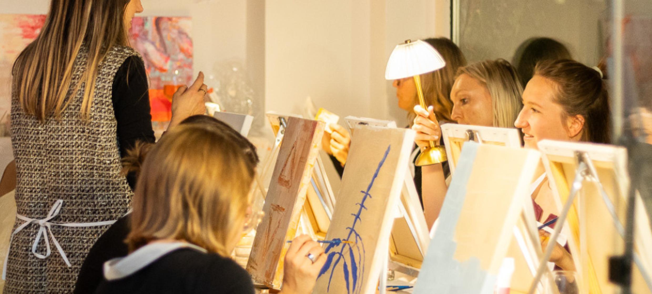 Sip&Paint: Abstraktes Malen in PaintNow / Berlin 1