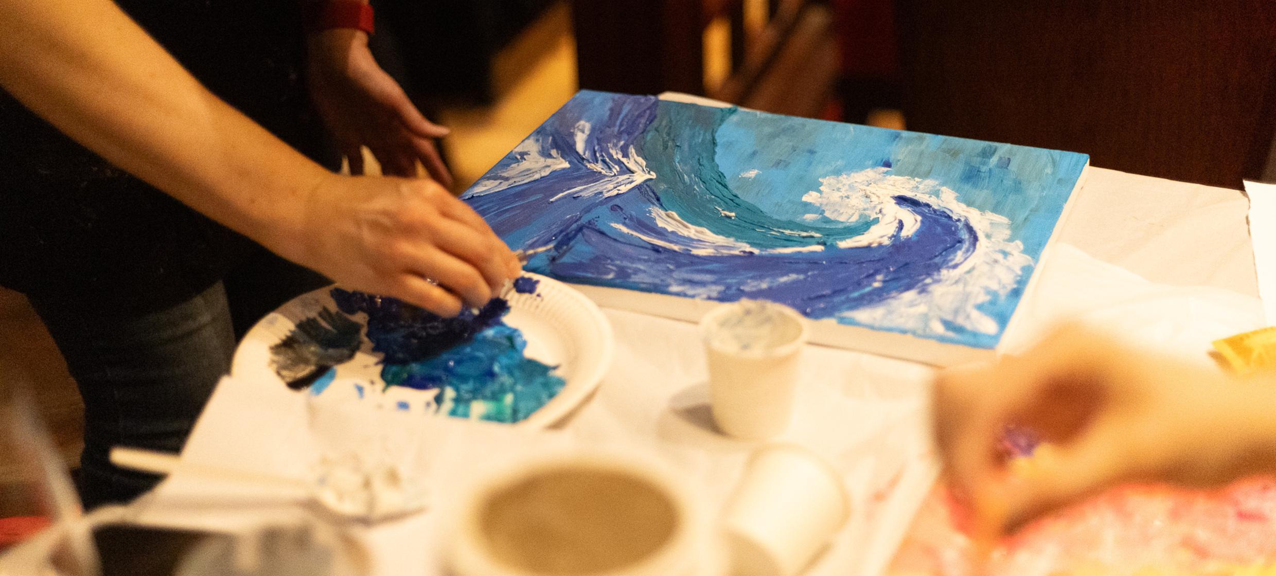 Sip&Paint im PaintNow: 3D-Strukturpaste 4
