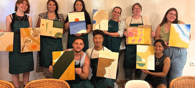 Acrylic Painting - Abstract Colours in The Craft Studio / Düsseldorf 2