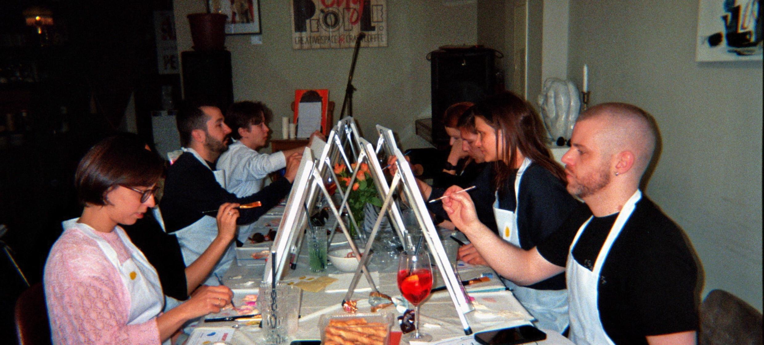 Sip & Paint Your Colleague Team Building in Berlin PaintNow 4