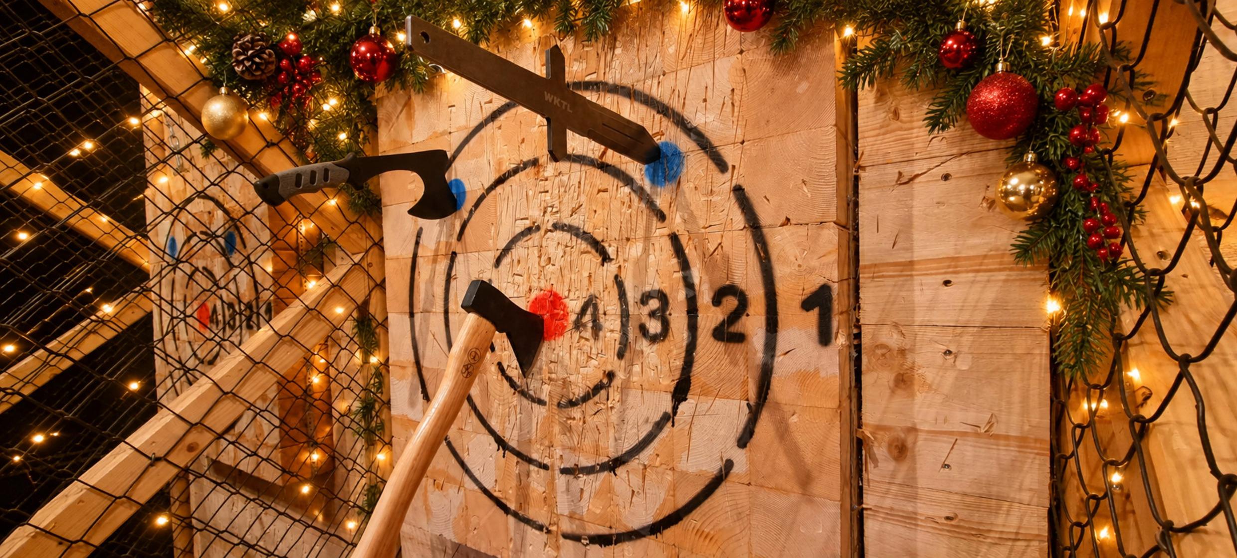 Weihnachtsfeier Axtwerfen 3